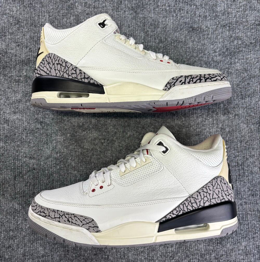 Nike Air Jordan 3 Retro “White Cement Reimagined” Men’s Size 13.